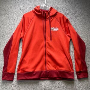 Santa Hustle Jacket Womens XL Red Full Zip Long Sleeve Hoodie